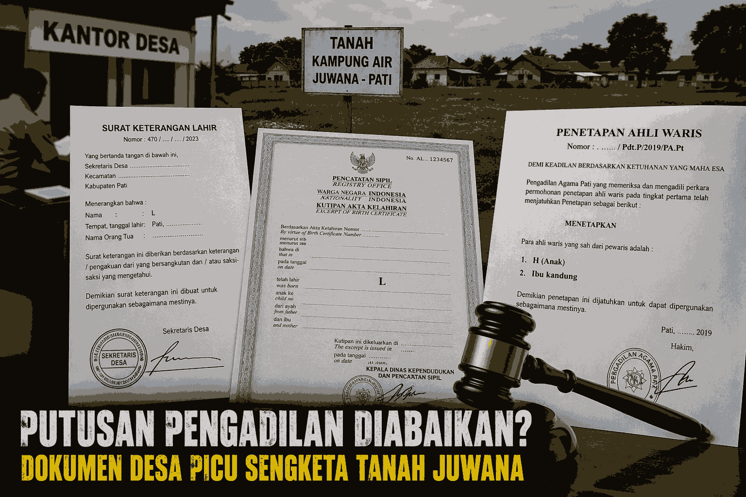 Abaikan Penetapan Pengadilan? Dokumen Desa Picu Polemik Tanah Juwana
