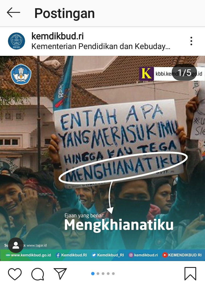 Ada-Ada Saja, Tulisan di Poster Milik Mahasiswa saat Demo Dikoreksi Akun Resmi Kemendikbud RI