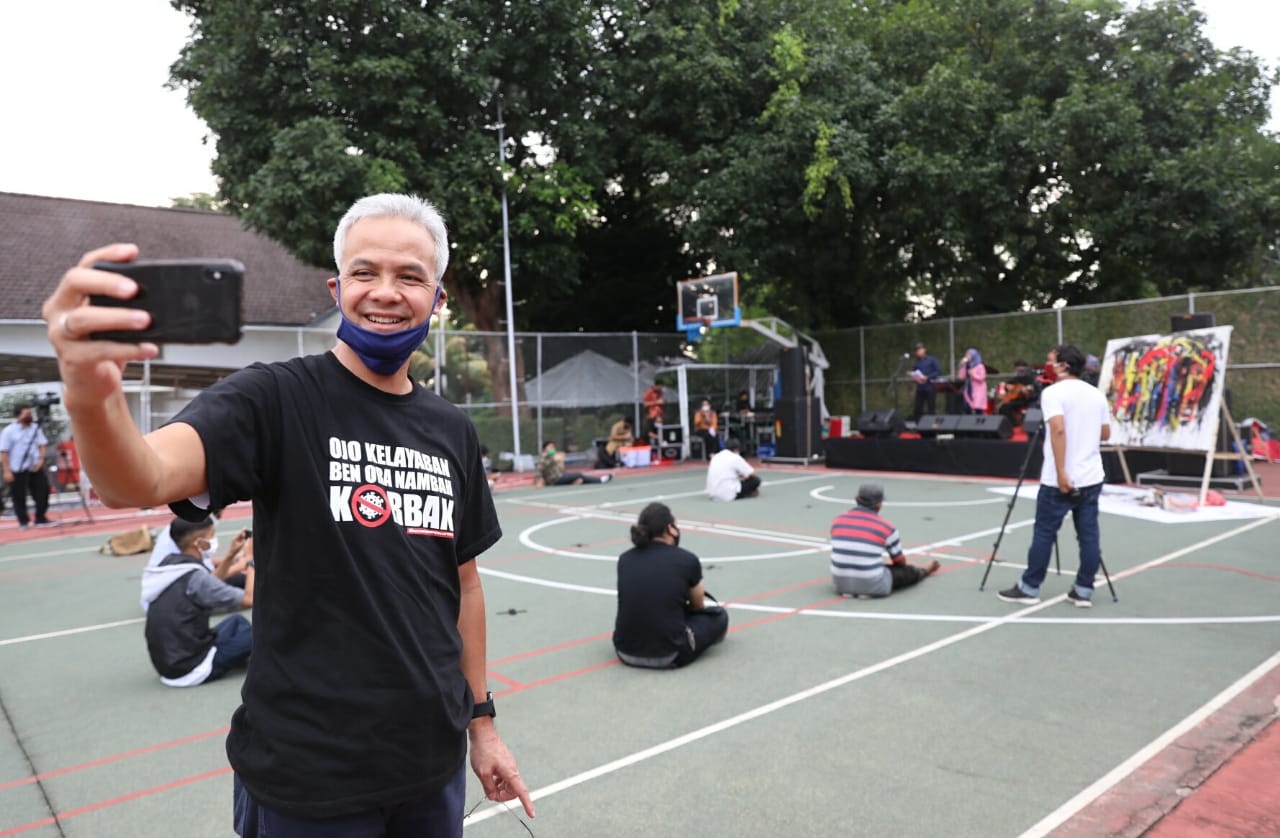 Keren!!! Rumah Dinas Gubernur Ganjar Jadi Panggung Pertunjukan