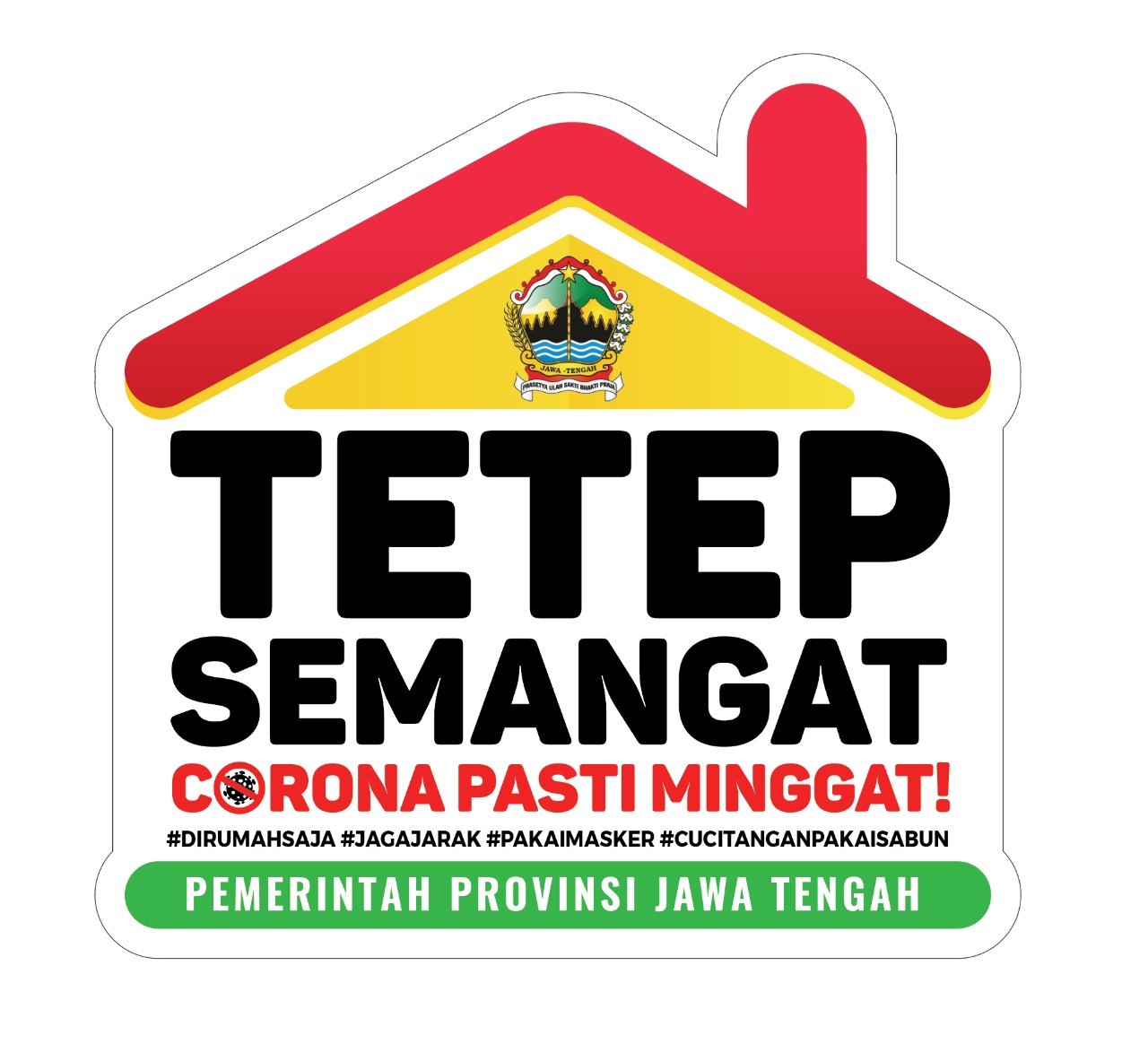 Unik! Paket Bansos Covid-19 Pemprov Jateng Ditempeli Stiker Penyemangat