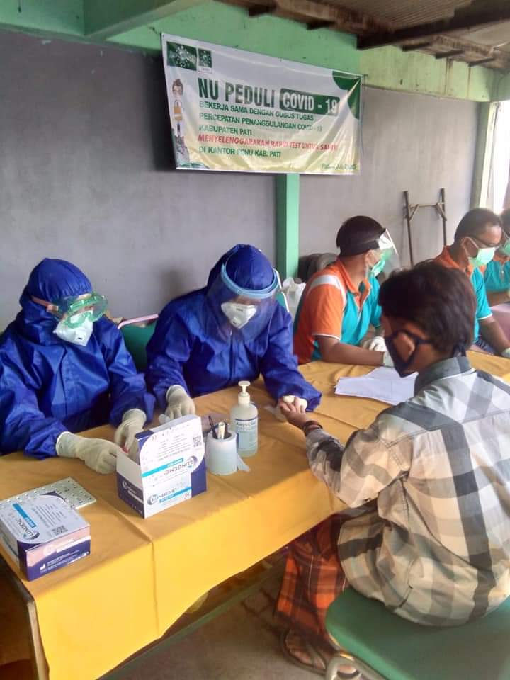 Diinisiasi PCNU Pati, 93 Santri Lirboyo Ikuti Rapid Test sebelum Ke Pondok