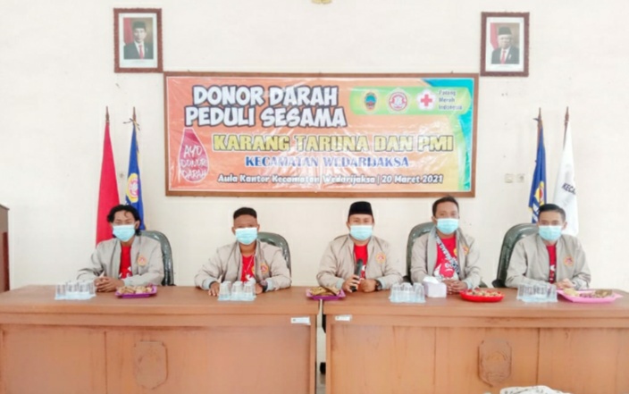 Minim Pasokan di Tengah Pandemi, Karang Taruna Satria Kusuma Adakan Donor Darah