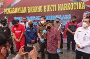 Polrestabes Semarang Musnahkan Sabu-Sabu Seberat 8,4 Kilogram Hasil Penindakan Jaringan Antar Provinsi