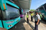 Jelang Lebaran, Satlantas Polres Blora Bersama Dinas Perhubungan Cek Kelaikan Bus