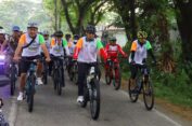 Bupati Hartopo Ikut Gowes dan Senam Bareng Ribuan Peserta
