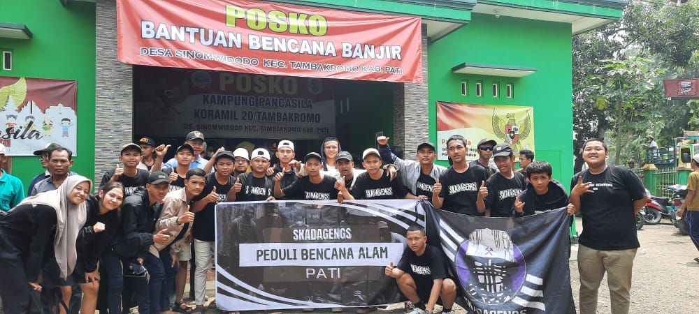 Harus Dicontoh, Begini Gaya Skadagengs Berbagi dengan Sesama di Lokasi Bencana