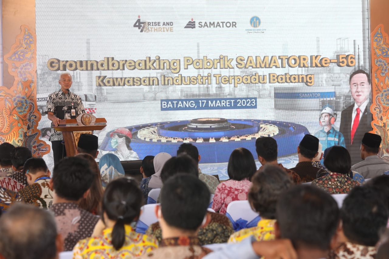 Pimpin Groundbreaking Pabrik Samator Terbesar, Ganjar : Nilai Investasi Rp500 Miliar