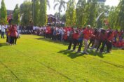 Eksebisi Terompah Panjang Meriahkan Lomba Agustusan
