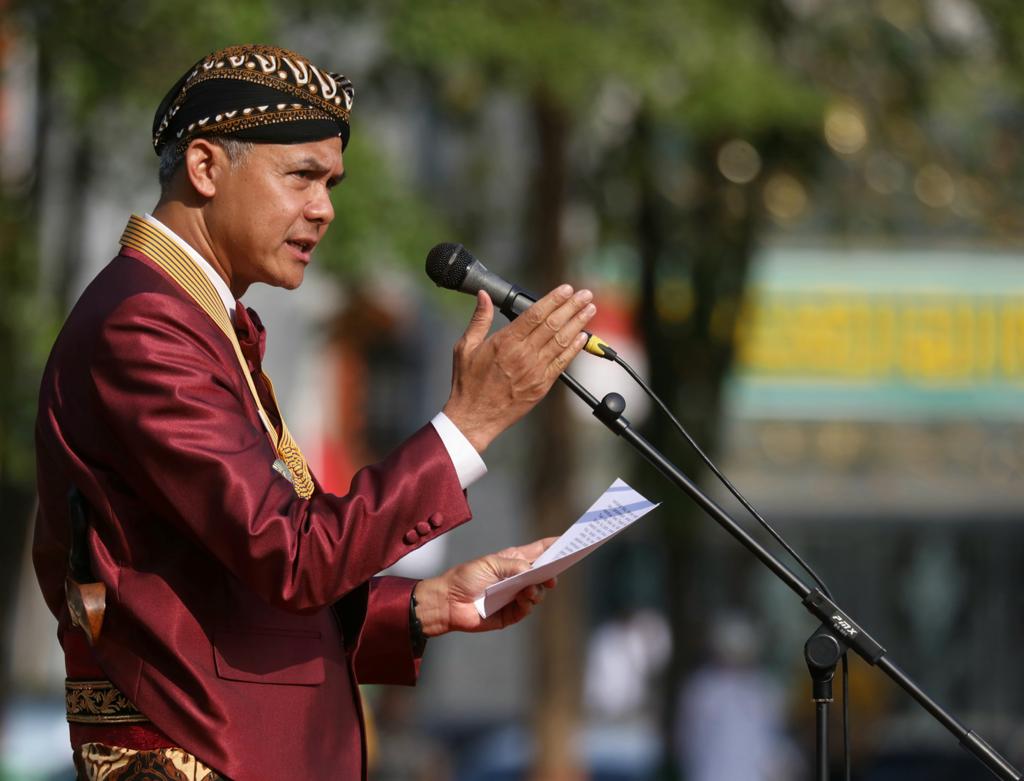 Upacara Hari Jadi ke-78 Jateng, Ganjar Sampaikan Pelurusan Sejarah Provinsi Jawa Tengah