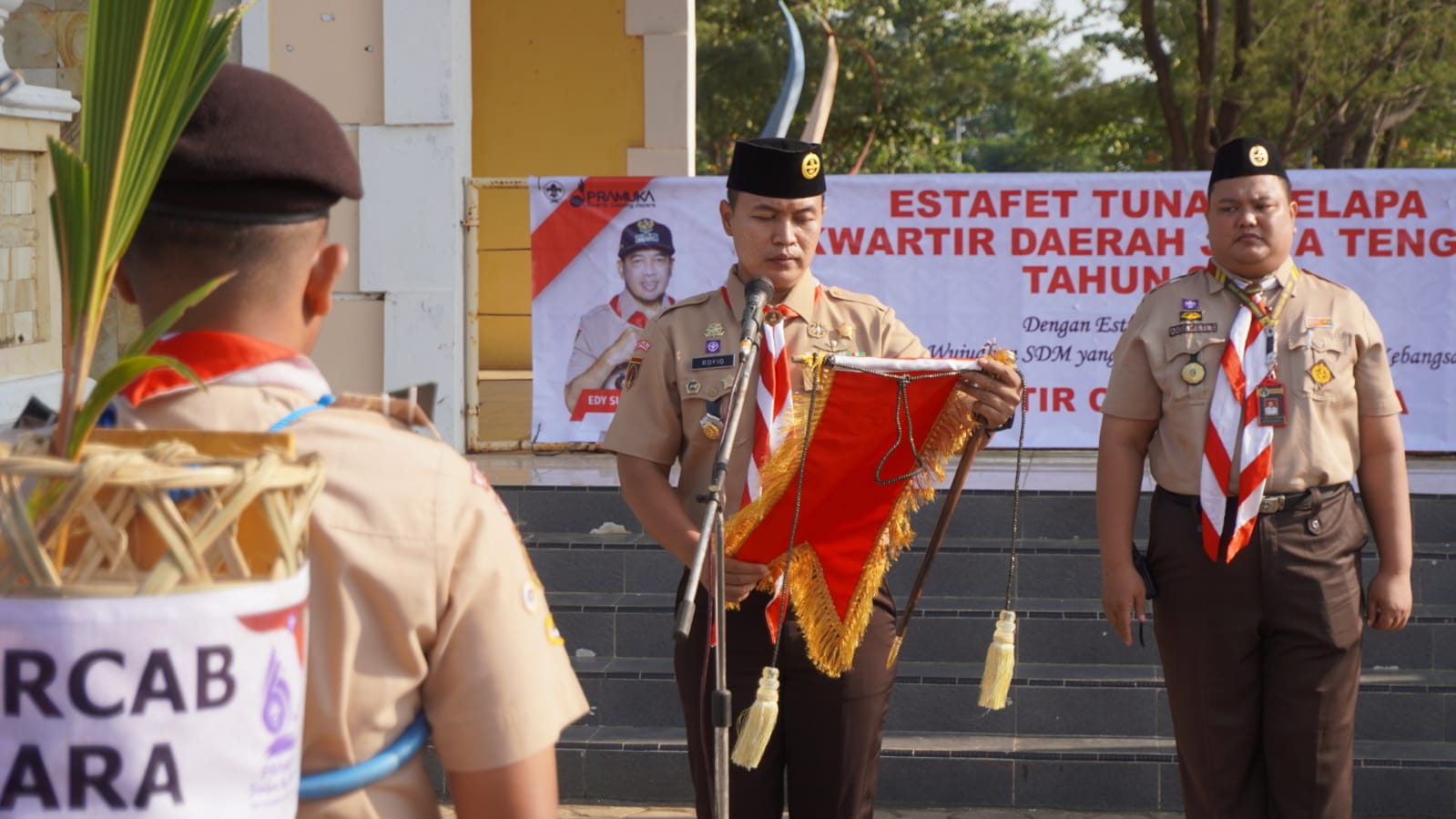 Dandim Jepara Lepas Estafet Tunas Kelapa Dari Benteng Portugis