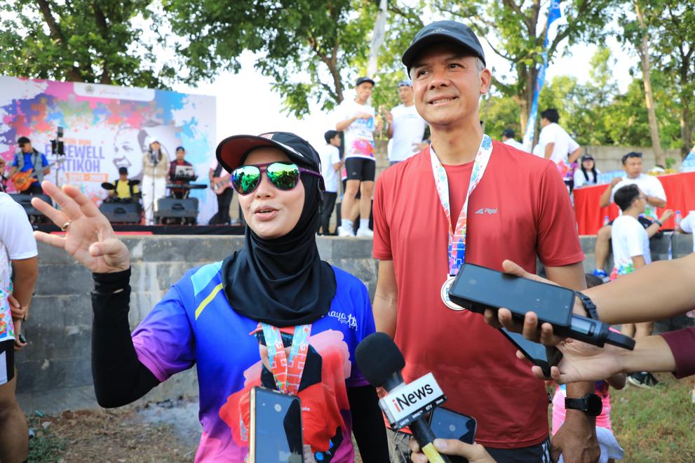 Hobi Lari, Atikoh Ganjar Jadi Inspirasi Anak Muda Jaga Gaya Hidup Sehat