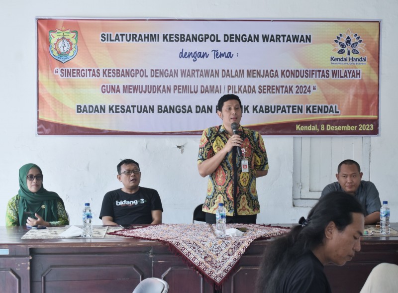 Sukseskan Pemilu Damai 2024, Bakesbangpol Kendal Silaturahmi dengan Wartawan