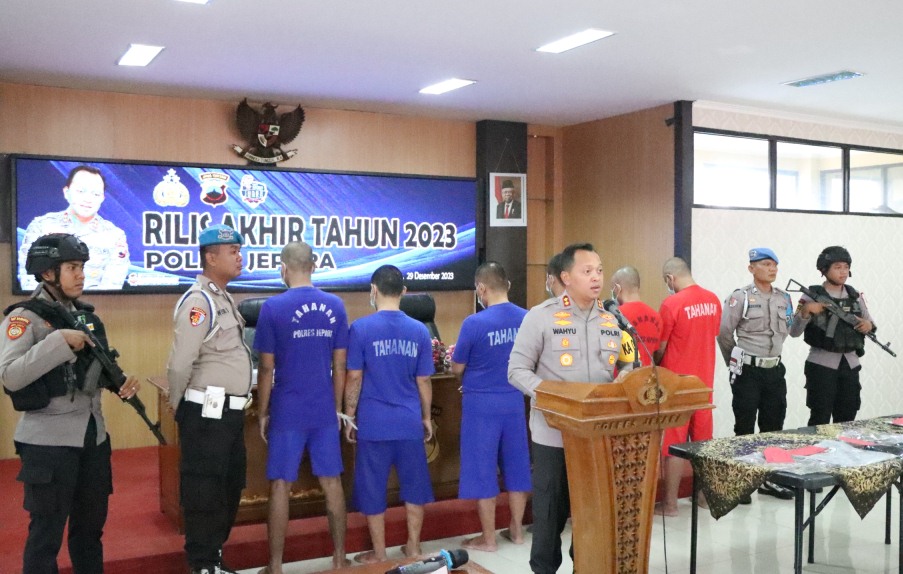 Rilis Akhir Tahun, Berikut Pencapaian Polres Jepara di Tahun 2023