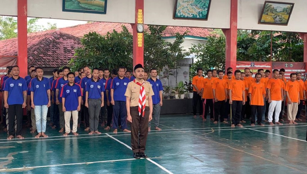 Aplikasikan Nasionalisme, Napiter Lapas Kelas IIB Batang Pimpin Upacara