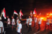 Sambut Hari Lahir Pancasila 2024, Warga Jepara Pawai Obor dan Long March 44 Km