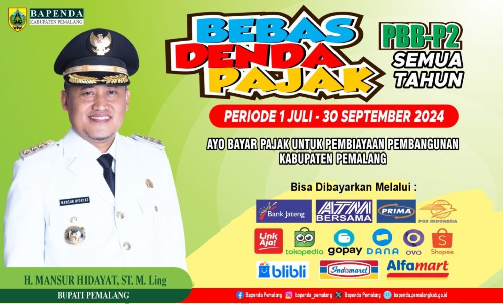 Ringankan Bebab Ekonomi Warga, Pemkab Pemalang Hapus Denda Keterlambatan Bayar PBB P2