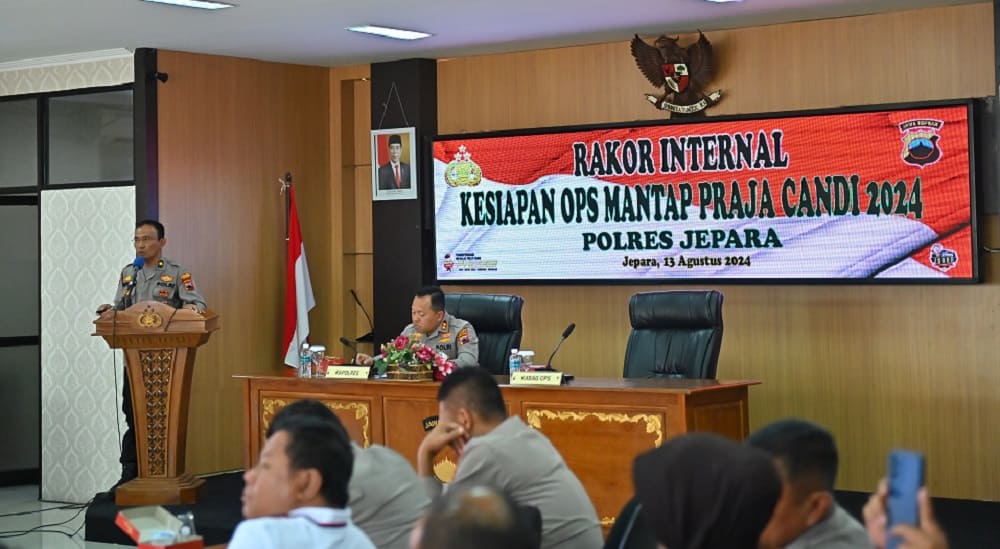 Jelang Operasi Mantap Praja 2024, Polres Jepara Gelar Rakor Internal