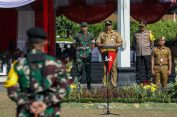 Pimpin Gelar Pasukan, Pj Gubernur Jateng : Waspadai Potensi Kerawanan Pilkada Serentak