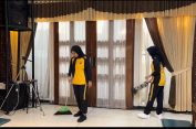 Bakti Religi, Polisi Wanita di Jepara Bersihkan Sejumlah Tempat Ibadah