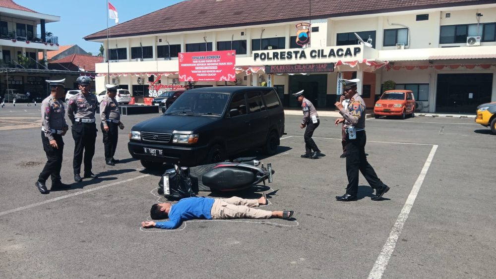 Tingkatkan Penanganan TP TKP, Polresta Cilacap Gelar Pelatihan Penanganan Laka Lantas