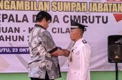 Lantik Pj Kepala Desa Cimrutu, Ini Pesan Penjabat Bupati Cilacap