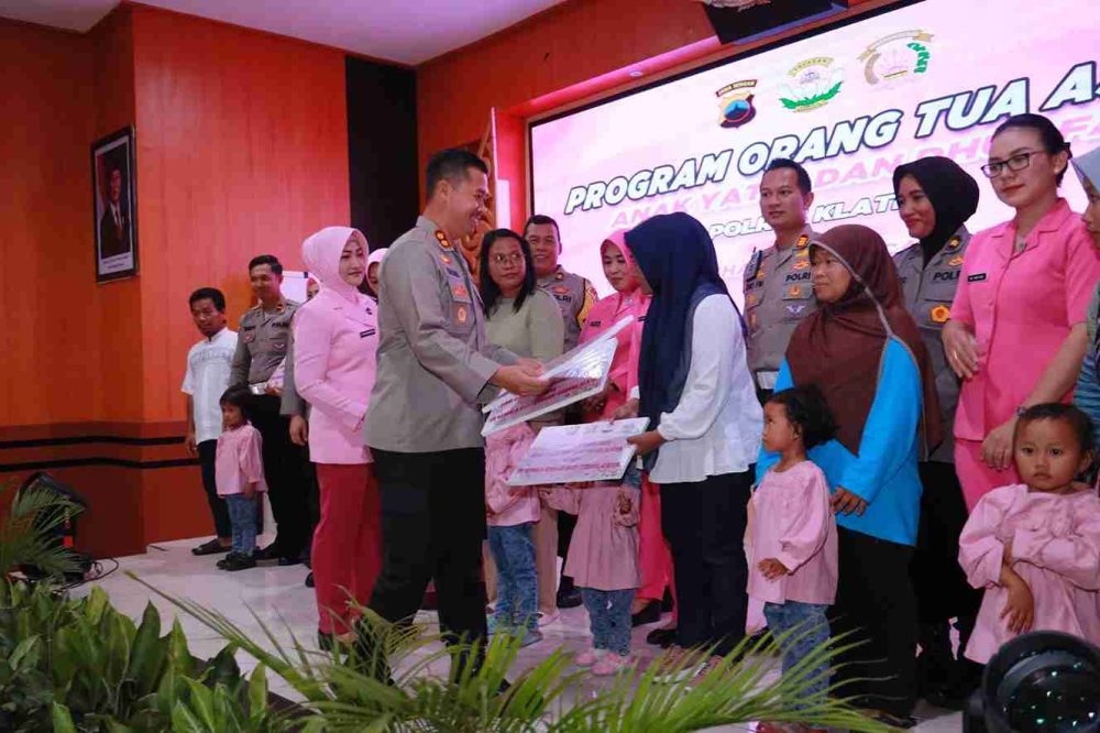 Polres Klaten Luncurkan Program Orang Tua Asuh dan Gemar Menabung untuk Anak Yatim