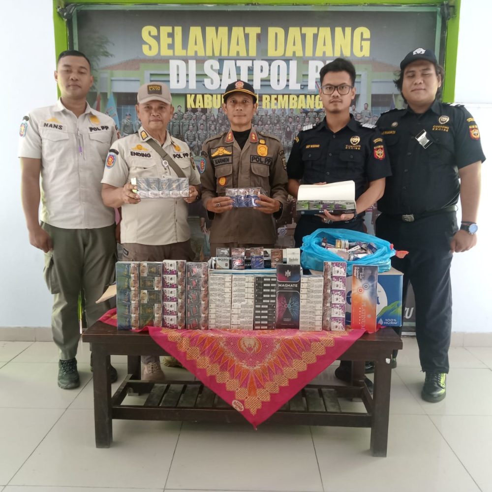 Operasi Penertiban Rokok Ilegal di Sarang, 6.908 Batang Disita