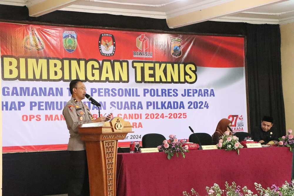 Siap Amankan Pilkada, Polres Jepara Gelar Bimtek Pengamanan TPS