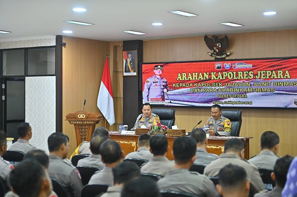 Kumpulkan Bhabinkamtibmas, Ini Pesan yang Disampaikan Kapolres Jepara