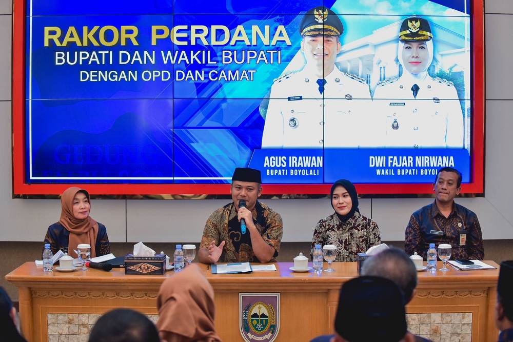 Pimpin Rakor Perdana, Bupati Boyolali Tancap Gas Beri Pelayanan Terbaik untuk Warga