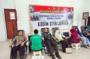 Perkuat Sinergitas TNI-Polri, Personel Polres Jepara Ikuti Donor Darah