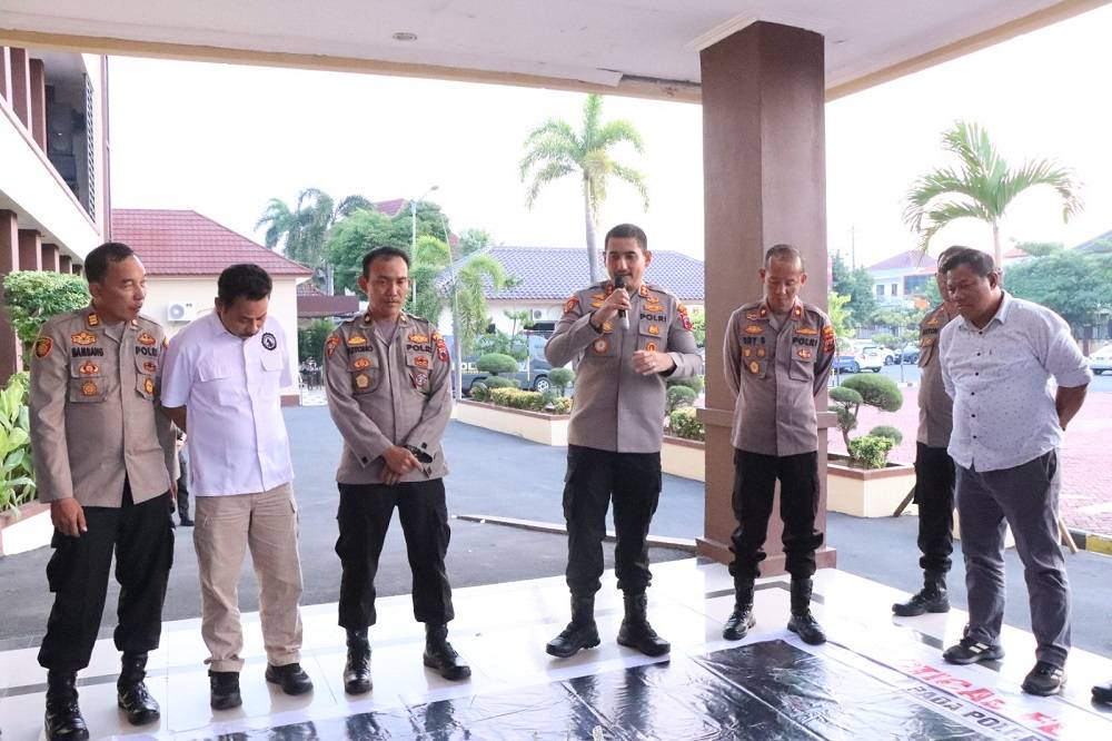 Amankan Hari Buruh, Polres Jepara Gelar Tactical Floor Game
