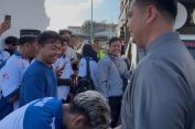Puluhan Pekerja Gelar Aksi Longmarch, Tuntut Penetapan UMK dan UMSK