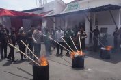 Ribuan Obat Terlarang, Sabu, Ganja hingga Sajam Dimusnahkan