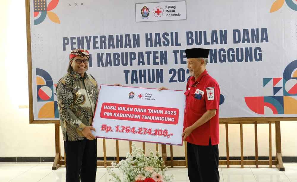 Lampaui Target, Bupati Temanggung Minta Penyaluran Bulan Dana PMI Dikawal
